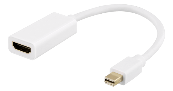 Mini DisplayPort till HDMI adapter, 4K 60Hz, 0,2m, white