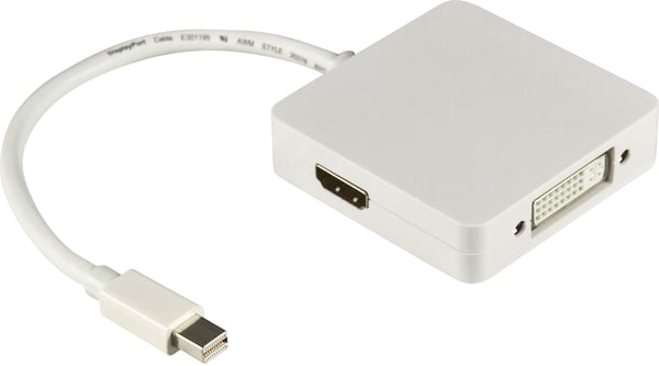 Mini DisplayPort > DVII/HDMI/DisplayPort Ultra HD 30Hz 0.2m