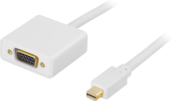 Mini DisplayPort to VGA(HD15) cable, male-female, 1m, white