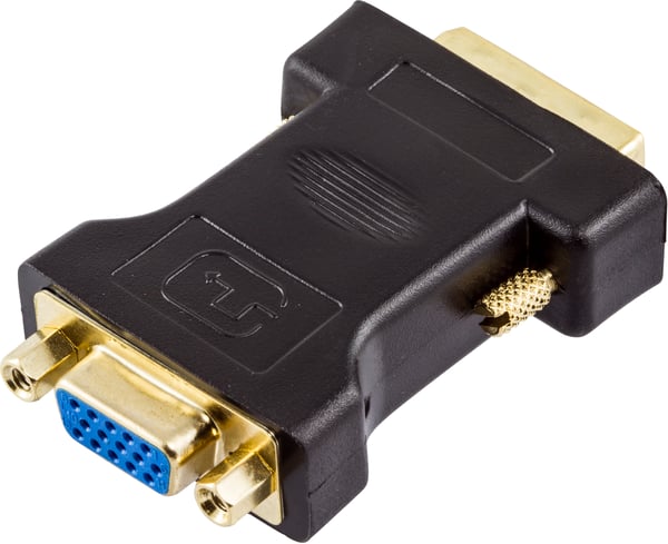 DVI adapter analog DVI, analog VGA, ma, fe, black