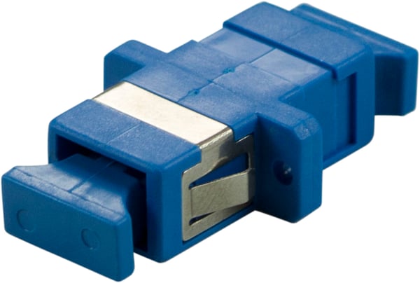 Fiber coupler snap-in, 1xSC-SC, Singlemode, simplex, blue
