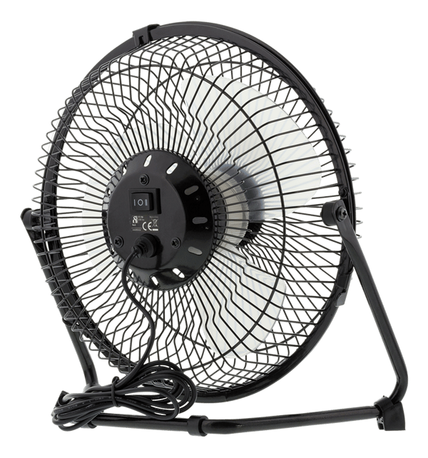 USB fan, 18cm, table model, 1x USB Type A ma, black