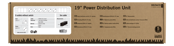 Power strip 6xCEE 7/3 1xCEE 7/7 increased touch protection