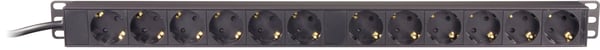 Powerstrip 12xCEE 7/3 socket 1xCEE 7/7 connection 3m cable