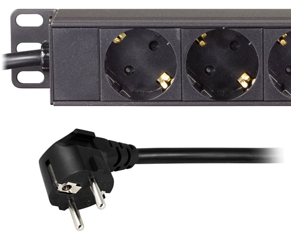 Powerstrip 12xCEE 7/3 socket 1xCEE 7/7 connection 3m cable
