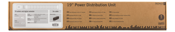 10-Outlet 19" power distribution unit, 2500W, C13
