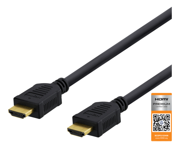 High-Speed Premium HDMI cable, 0,5m, Ethernet, 4K UHD, black