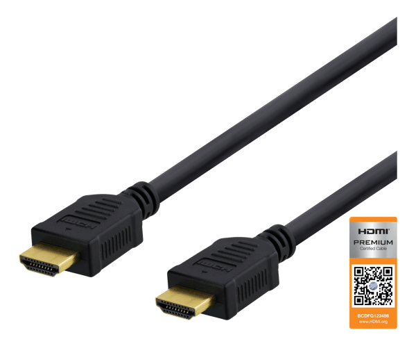 High-Speed Premium HDMI cable, 2m, Ethernet, 4K UHD, black
