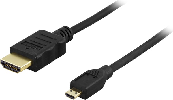 HDMI cable, HDMI High Speed with Ethernet, 4K, 2m, black