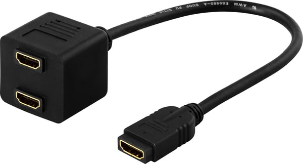 HDMI adapter, Full HD in 60Hz, 1xHDMI female to 2xHDMI femal