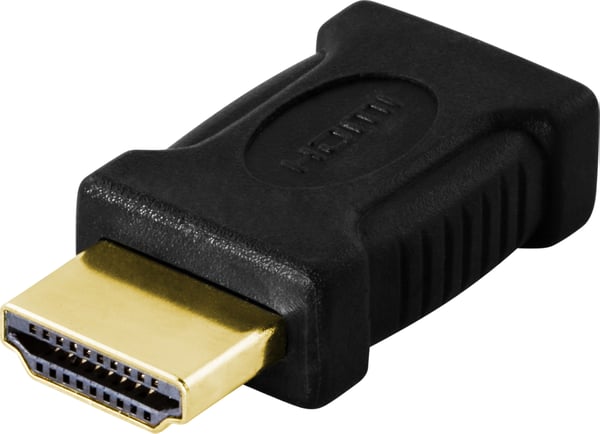 HDMI-adapter, mini HDMI fe to HDMI ma, 19-pin, gold plated