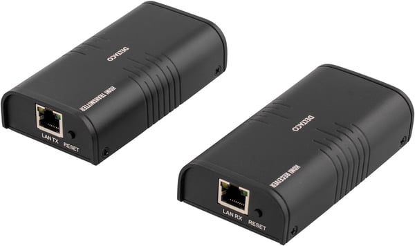 Ethernet HDMI extender, 120 meters in 1080P with Cat6, black