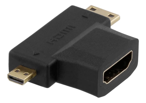 HDMI adapter, HDMI FM to mini HDMI M and micro HDMI M