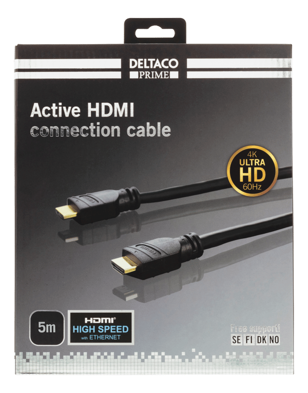 PRIME active HDMI cable, 5m, 4K 60Hz, Spectra, black
