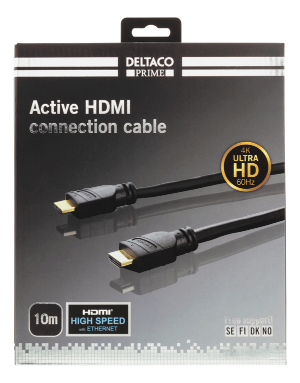 PRIME active HDMI cable, 10m, 4K 60Hz, Spectra, black