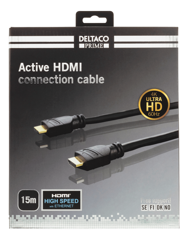 PRIME active HDMI cable, 15m, 4K 60Hz, Spectra, black