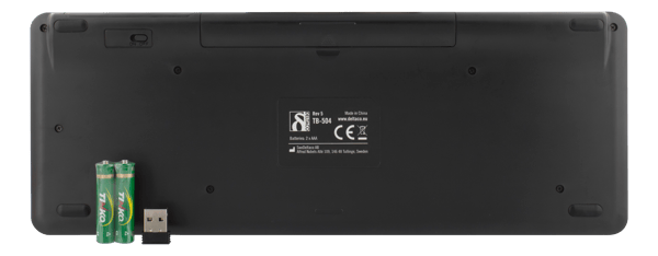 Wireless mini kb, USB nano, nordic, 86 keys, black