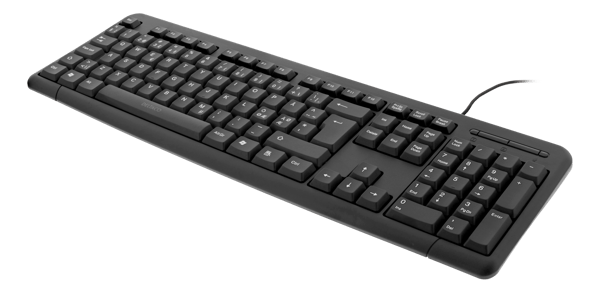 Tangentbord, nordisk, USB, svart