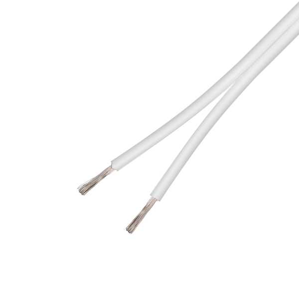 Speaker cable, 2x0.75mm, pure copper conductor, 100m, white