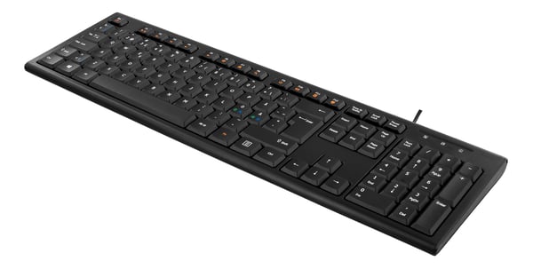 Fullsize wired Keyboard, 105 keys, USB-A 1.8m connection
