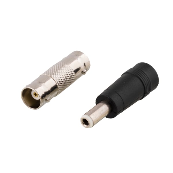 Coaxial cable w/ BNC and power, BNC m - m, 2.1mm, 50m, black