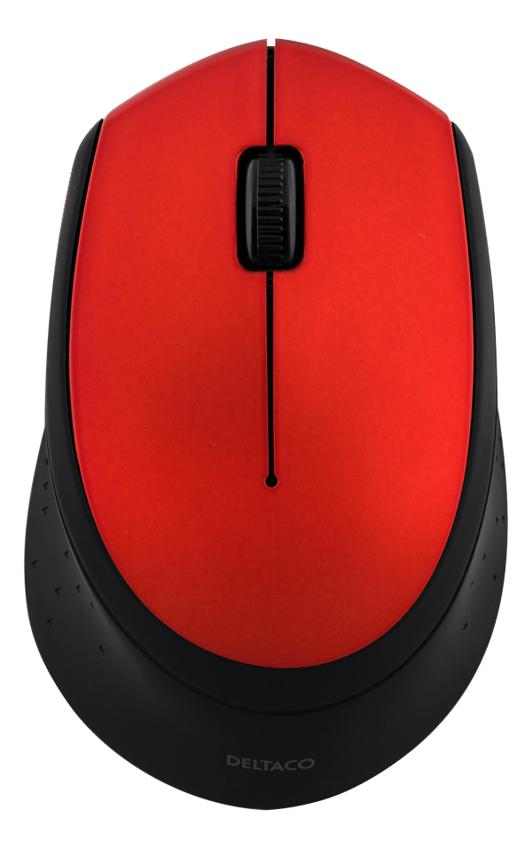 Wireless optical mouse 2.4GHz, 3 buttons with a scroll, red