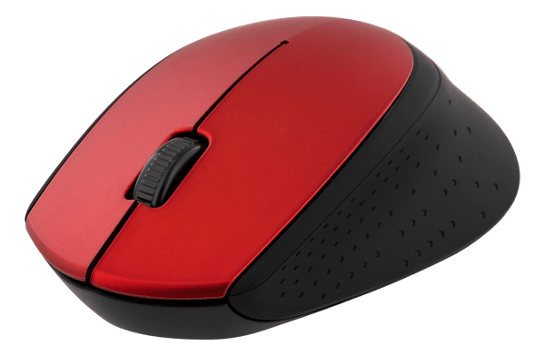Wireless optical mouse 2.4GHz, 3 buttons with a scroll, red