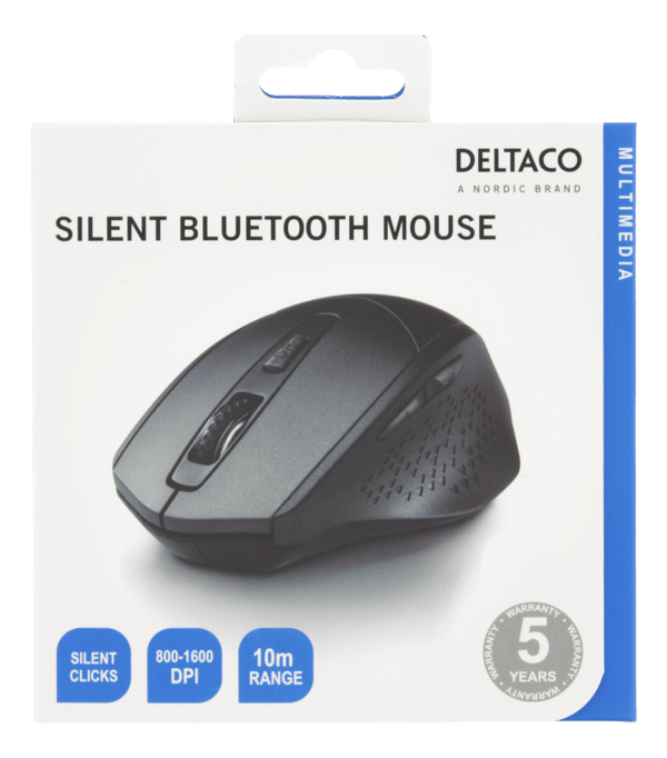 Wireless silent mouse blueth 4button powered 1xAA not incl
