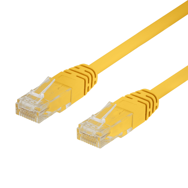 U/UTP Cat6 patch cable 0.3m, yellow