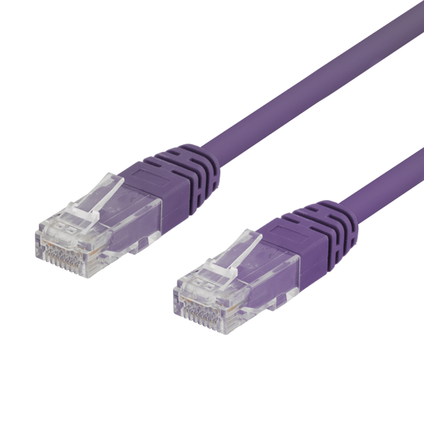 U/UTP Cat6 patch cable 0.3m, purple
