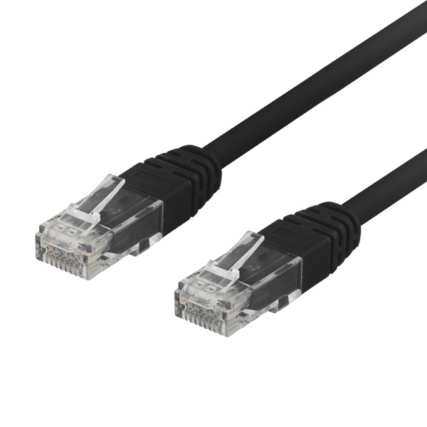 U/UTP Cat6 patch cable 0.3m 250MHz Deltacertified LSZH black