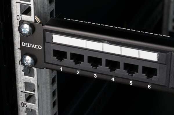 UTP patch panel 24xRJ45 Cat6 krone terminal 1U 19" black