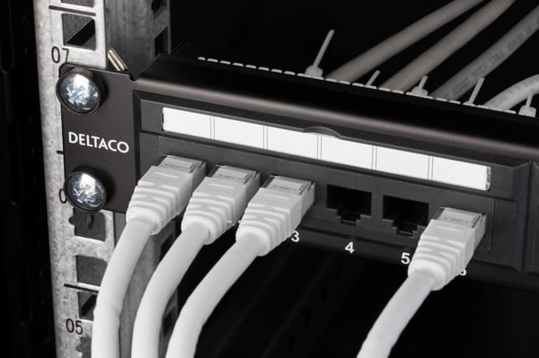 UTP patch panel 24xRJ45 Cat6 krone terminal 1U 19" black
