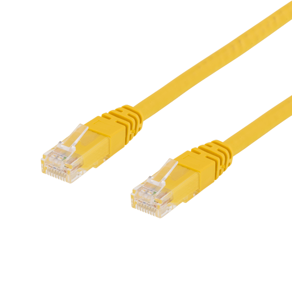 U/UTP Cat6 patch cable 0.75m, yellow