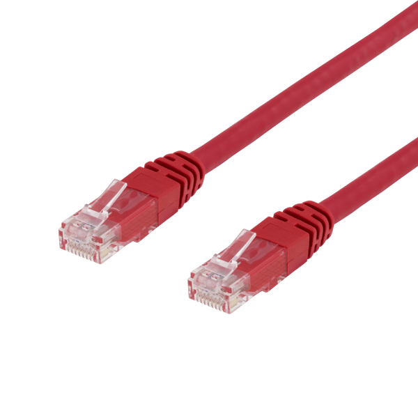 U/UTP Cat6 patch cable 0.75m, red