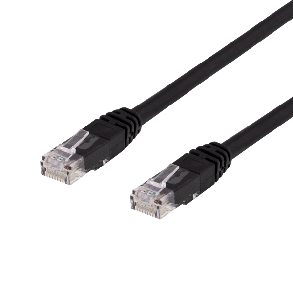U/UTP Cat6 patch cable, (LSZH), 0.75m, black