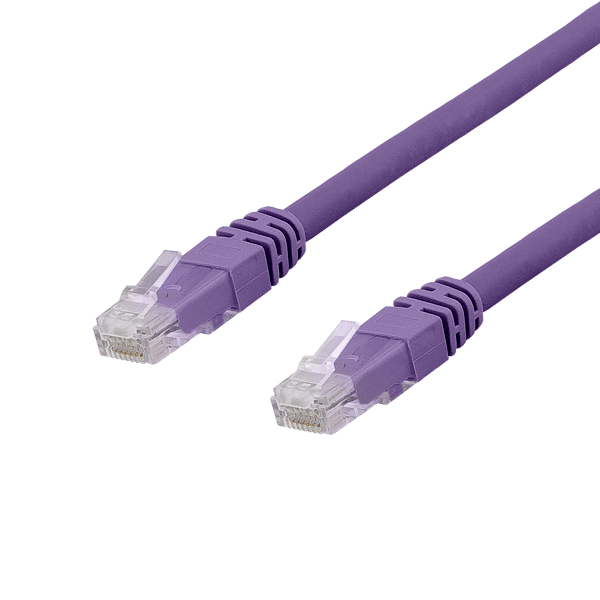 U/UTP Cat6a patch cable, LSZH, 0.5m, purple