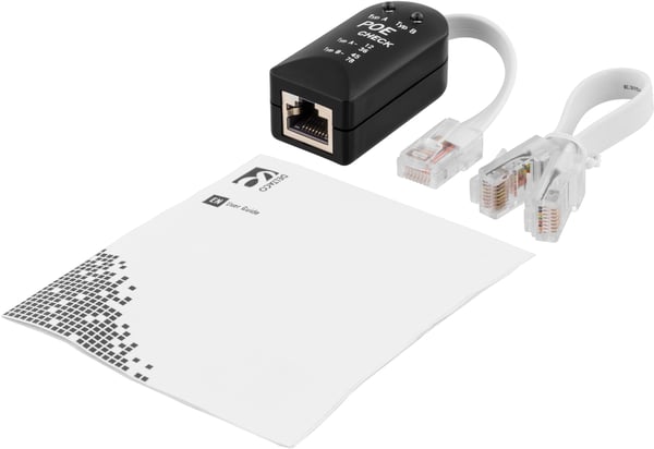 Test tool for POE (power over ethernet), black