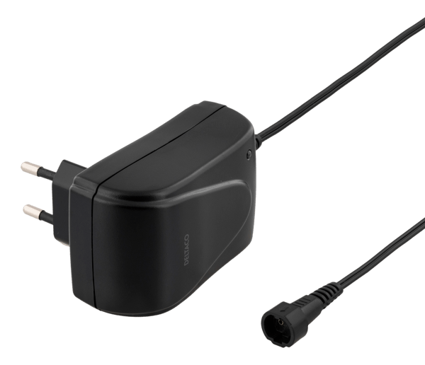 Power supply, 240 V to 3-12 V, 1.5 A, different tips, black