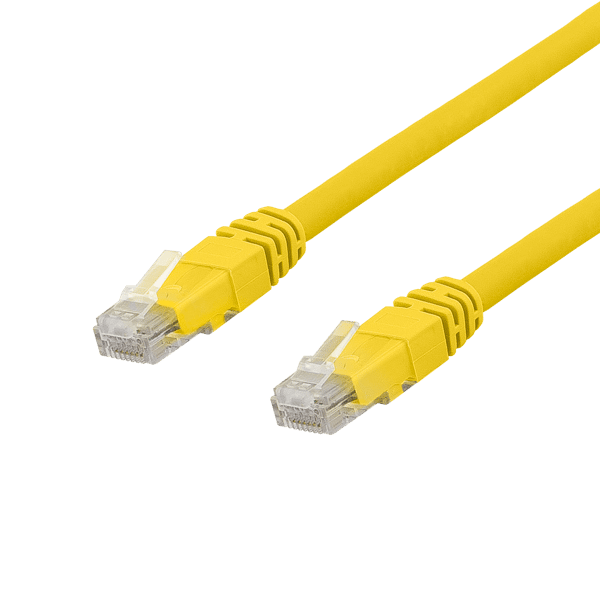 U/UTP Cat6a patch cable, LSZH, 1m, yellow