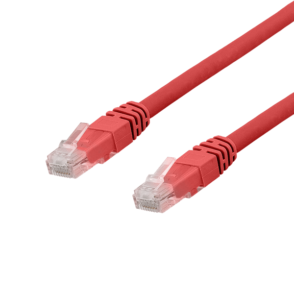 U/UTP Cat6a patch cable, LSZH, 1m, red