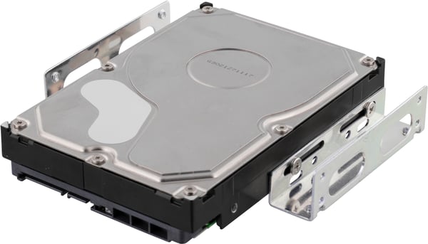 Mounting angles for 3.5" hard drive in 5.25" space