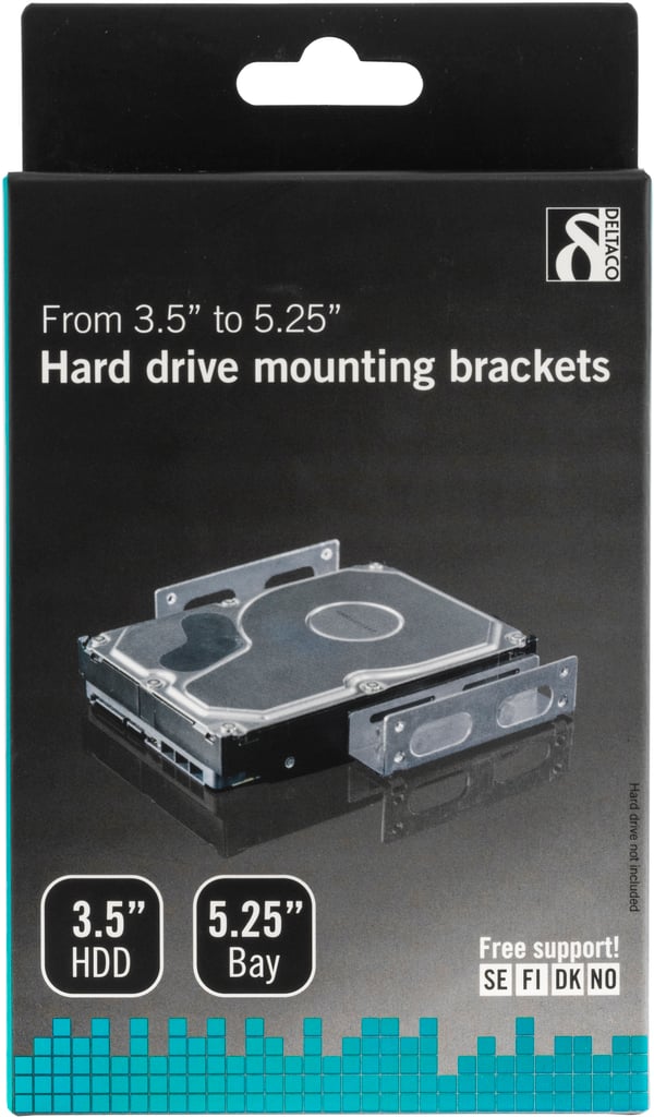 Mounting angles for 3.5" hard drive in 5.25" space