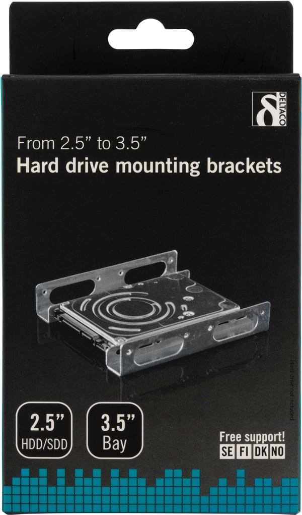 Mounting angles for 2.5" hard drive in 3.5" space