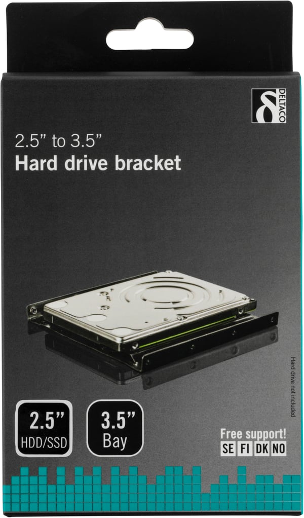 Mounting frame to be able to mount a 2.5 "hard drive in a 3.