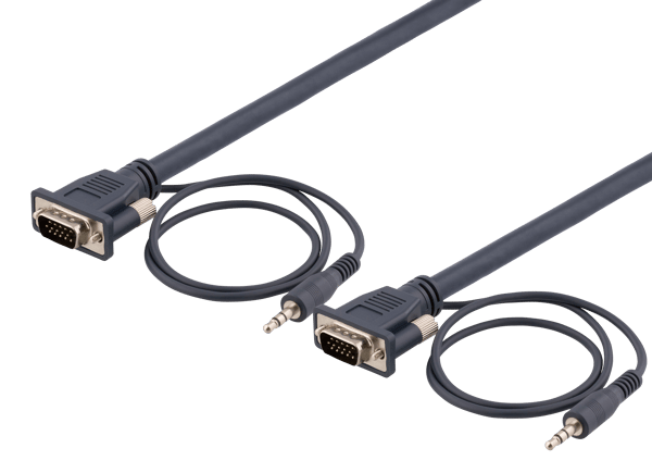 Monitor cable HD15 ma-ma, 3m, 1920x1200 60Hz, 3.5mm audio