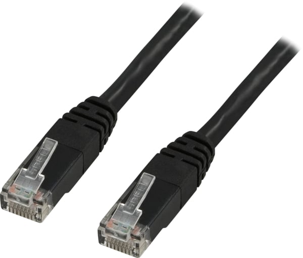 U/UTP Cat5e patch cable, 3m, 100MHz, black