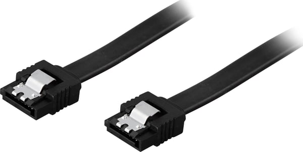 SATA cable SATA 6Gb/s locking clip straight 0.3m black