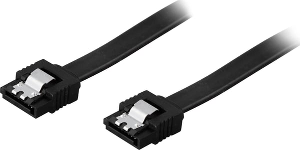 SATA cable SATA 6Gb/s locking clip straight 0.7m black