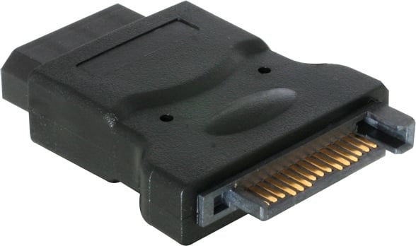 Power adapter 15-pin SATA male to 4-pin Molex female